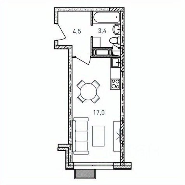Apartment Sale, 24.9 sq. m. at Kvartal Svetly, ulitsa Tvardovskogo, Balashikha, Moscow Region, Russia #1 Apartment Sale, 24.9 sq. m. at Kvartal Svetly, ulitsa Tvardovskogo, Balashikha, Moscow Region, Russia #1
