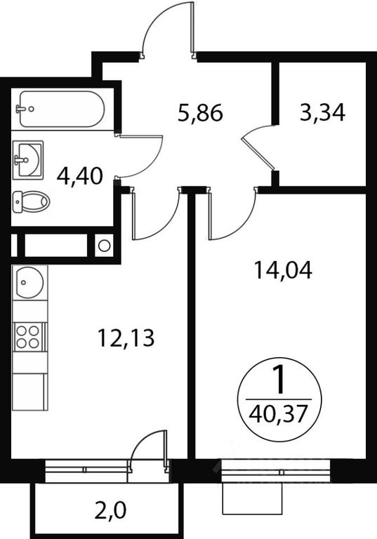 Apartment Sale, 40.37 sq. m. at Katuar, ulitsa Patseyko, derevnya Sukharevo, Mytishi Urban District, Moscow Region, Russia #1 Apartment Sale, 40.37 sq. m. at Katuar, ulitsa Patseyko, derevnya Sukharevo, Mytishi Urban District, Moscow Region, Russia #1