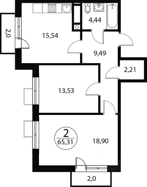 1-BD Apartment Sale, 65.31平方米 at Katuar, ulitsa Patseyko, derevnya Sukharevo, Mytishi Urban District, Moscow Region, Russia #1 1-BD Apartment Sale, 65.31平方米 at Katuar, ulitsa Patseyko, derevnya Sukharevo, Mytishi Urban District, Moscow Region, Russia #1