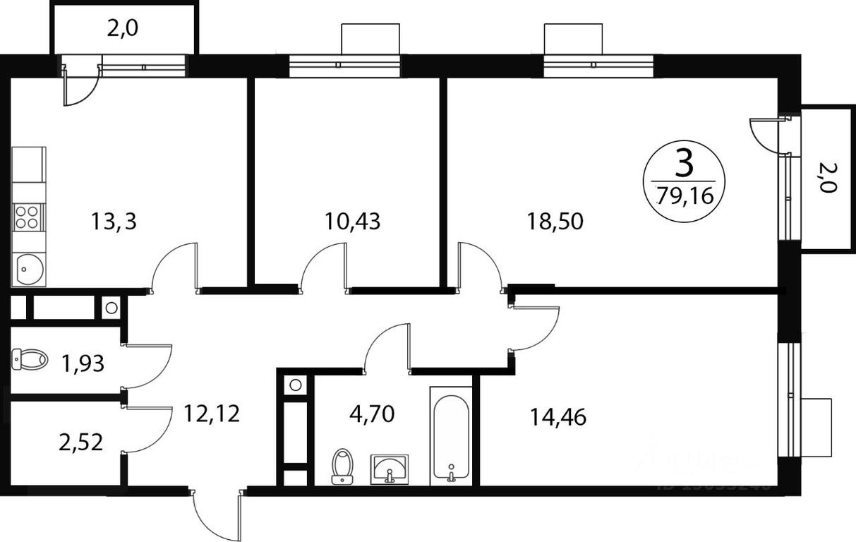 2-BD Apartment Sale, 79.16 sq. m. at Katuar, ulitsa Patseyko, derevnya Sukharevo, Mytishi Urban District, Moscow Region, Russia #1 2-BD Apartment Sale, 79.16 sq. m. at Katuar, ulitsa Patseyko, derevnya Sukharevo, Mytishi Urban District, Moscow Region, Russia #1