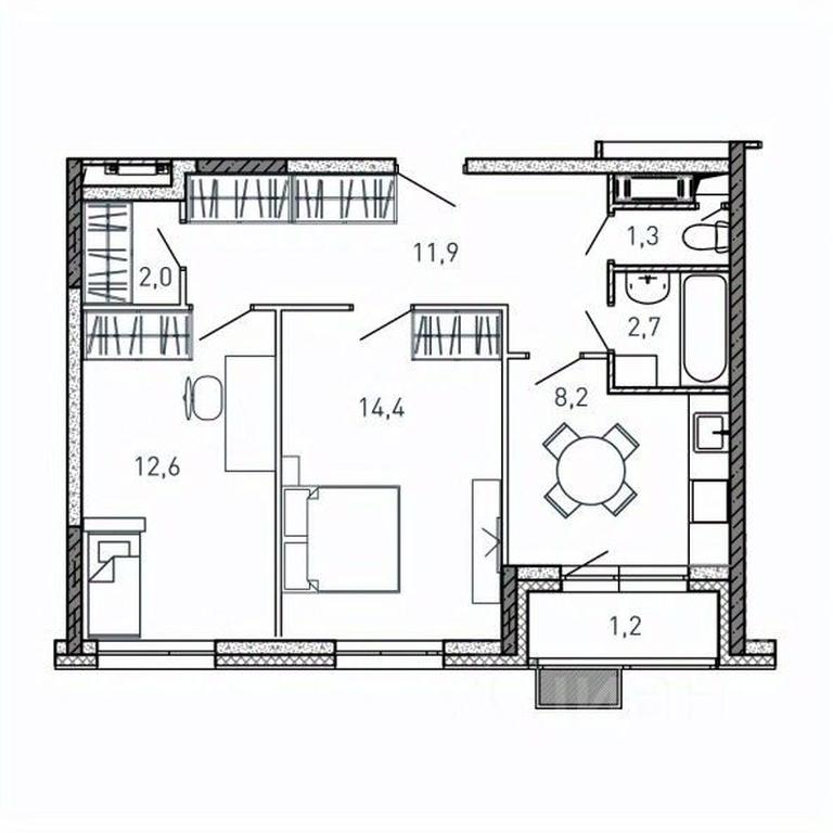 1-BD Apartment Sale, 54.3 sq. m. at Kvartal Svetly, ulitsa Tvardovskogo, Balashikha, Moscow Region, Russia #1 1-BD Apartment Sale, 54.3 sq. m. at Kvartal Svetly, ulitsa Tvardovskogo, Balashikha, Moscow Region, Russia #1