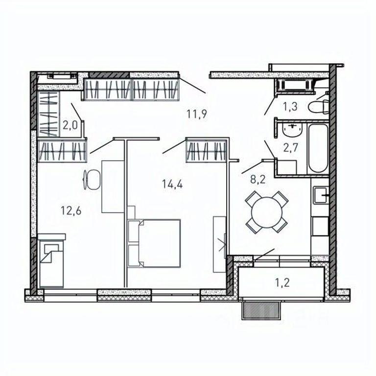 1-BD Apartment Sale, 54.3 sq. m. at Kvartal Svetly, ulitsa Tvardovskogo, Balashikha, Moscow Region, Russia #1 1-BD Apartment Sale, 54.3 sq. m. at Kvartal Svetly, ulitsa Tvardovskogo, Balashikha, Moscow Region, Russia #1