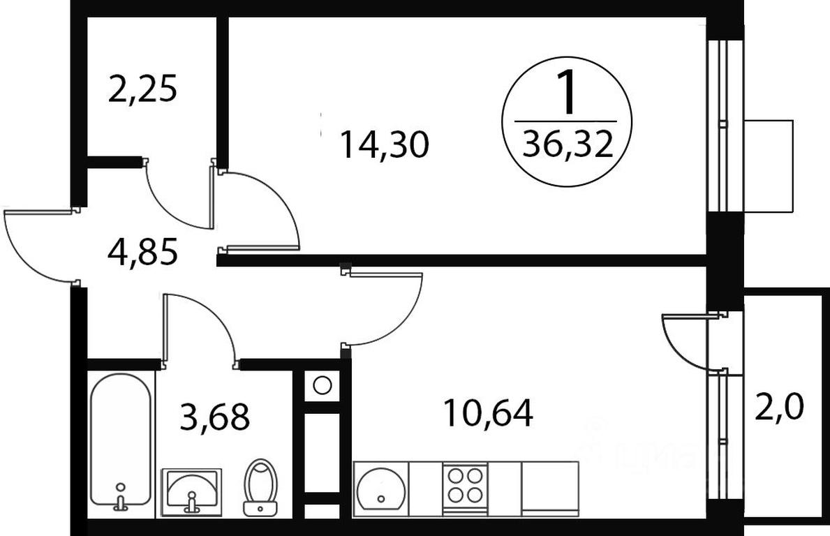 Apartment Sale, 36.32 sq. m. at Katuar, ulitsa Patseyko, derevnya Sukharevo, Mytishi Urban District, Moscow Region, Russia #1 Apartment Sale, 36.32 sq. m. at Katuar, ulitsa Patseyko, derevnya Sukharevo, Mytishi Urban District, Moscow Region, Russia #1