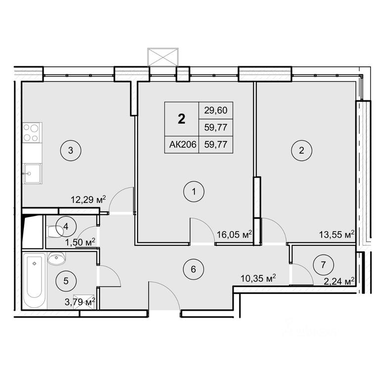 1-BD Apartment Sale, 59.77 sq. m. at Ekograd Novy Katuar, ulitsa Lva Tolstogo, rabochiy posyolok Nekrasovskiy, Dmitrovskiy Urban District, Moscow Region, Russia #1 1-BD Apartment Sale, 59.77 sq. m. at Ekograd Novy Katuar, ulitsa Lva Tolstogo, rabochiy posyolok Nekrasovskiy, Dmitrovskiy Urban District, Moscow Region, Russia #1