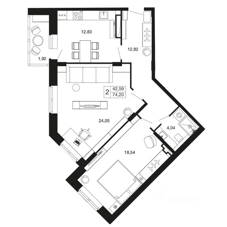 1-BD Apartment Sale, 74.2 sq. m. at Vremena goda, Proletarskaya ulitsa, Aprelevka, Naro-Fominskiy City District, Moscow Region, Russia #1 1-BD Apartment Sale, 74.2 sq. m. at Vremena goda, Proletarskaya ulitsa, Aprelevka, Naro-Fominskiy City District, Moscow Region, Russia #1
