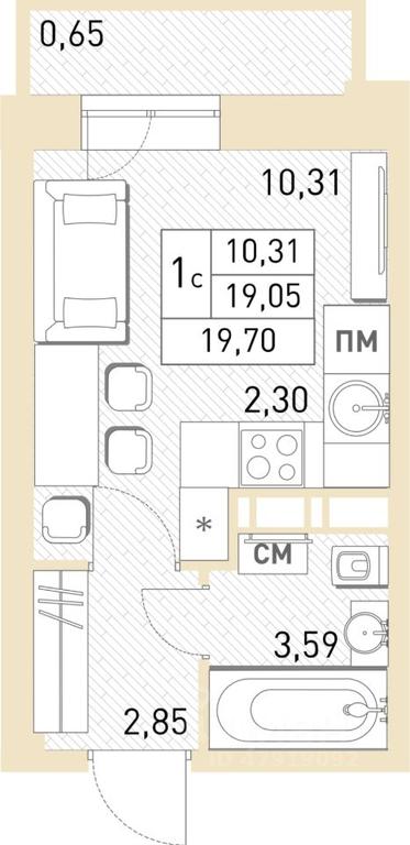 Apartment Sale, 19.5 sq. m. at Stolichny, ulitsa Kalinina, Savvino Microdistrict, Balashikha, Moscow Region, Russia #1 Apartment Sale, 19.5 sq. m. at Stolichny, ulitsa Kalinina, Savvino Microdistrict, Balashikha, Moscow Region, Russia #1