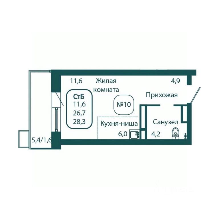 Apartment Sale, 28.3 sq. m. at Andreevka LIFE, Georgievskoe Highway, Moscow Region, Russia #1