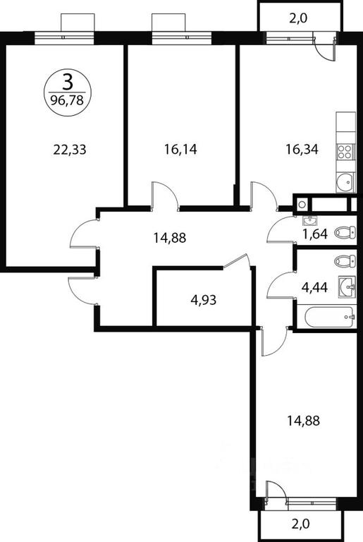 2-BD Apartment Sale, 96.78 sq. m. at Katuar, ulitsa Patseyko, derevnya Sukharevo, Mytishi Urban District, Moscow Region, Russia #1 2-BD Apartment Sale, 96.78 sq. m. at Katuar, ulitsa Patseyko, derevnya Sukharevo, Mytishi Urban District, Moscow Region, Russia #1
