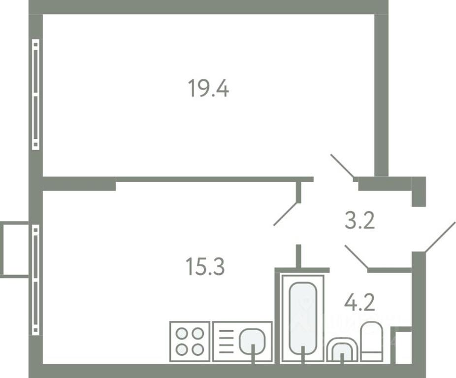 Apartment Sale, 41.2 sq. m. at Novo-Molokovo, Novo-Molokovskiy bulvar, selo Molokovo, Leninskiy City District, Moscow Region, Russia #1