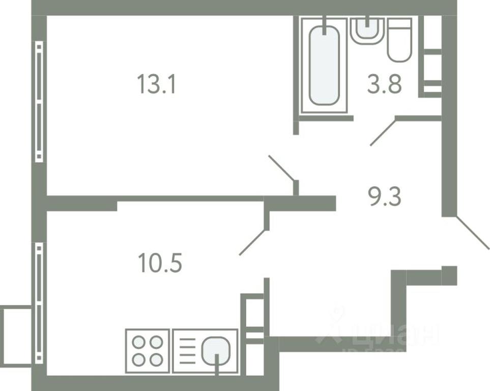 Apartment Sale, 36平方米 at Novo-Molokovo, Novo-Molokovskiy bulvar, selo Molokovo, Leninskiy City District, Moscow Region, Russia #1