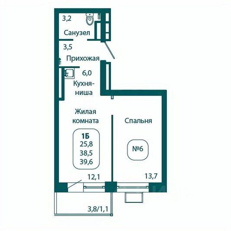 Apartment Sale, 39.6 sq. m. at Andreevka LIFE, Georgievskoe Highway, Moscow Region, Russia #1 Apartment Sale, 39.6 sq. m. at Andreevka LIFE, Georgievskoe Highway, Moscow Region, Russia #1
