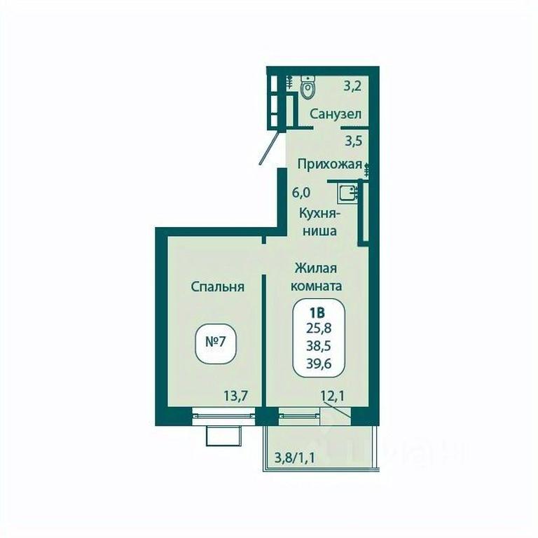 Apartment Sale, 39.6 sq. m. at Andreevka LIFE, Georgievskoe Highway, Moscow Region, Russia #1 Apartment Sale, 39.6 sq. m. at Andreevka LIFE, Georgievskoe Highway, Moscow Region, Russia #1