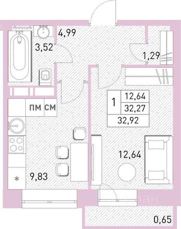 Apartment Sale, 32.8 sq. m. at Stolichny, ulitsa Kalinina, Savvino Microdistrict, Balashikha, Moscow Region, Russia #1 Apartment Sale, 32.8 sq. m. at Stolichny, ulitsa Kalinina, Savvino Microdistrict, Balashikha, Moscow Region, Russia #1