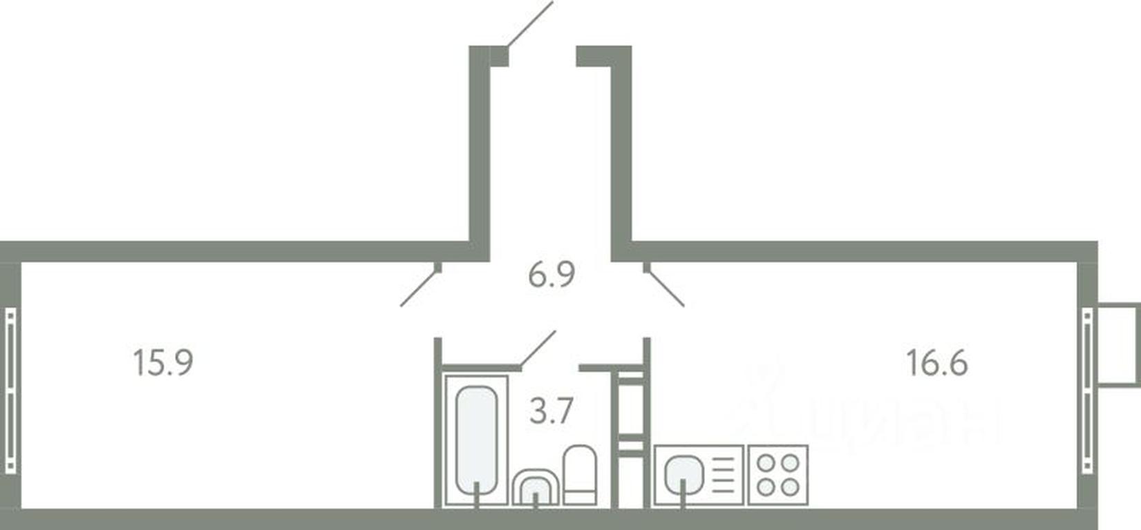 Apartment Sale, 42.3 sq. m. at Novo-Molokovo, Novo-Molokovskiy bulvar, selo Molokovo, Leninskiy City District, Moscow Region, Russia #1