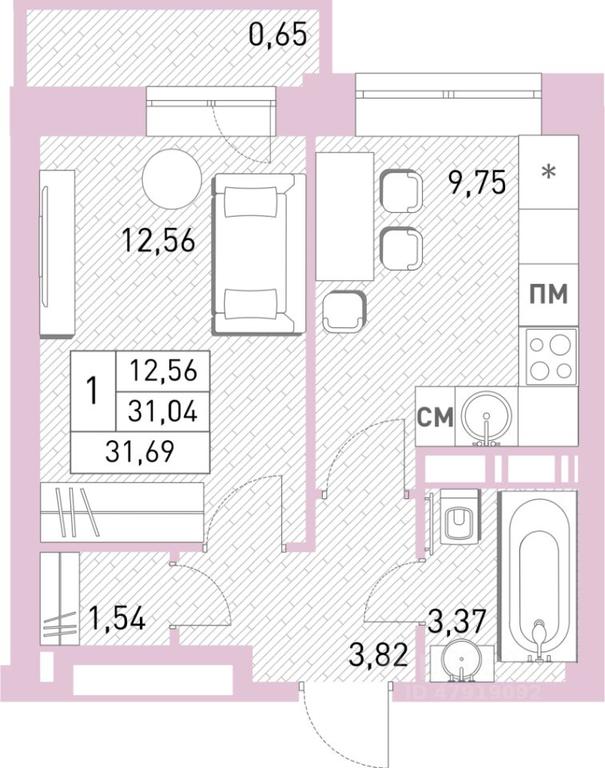 Apartment Sale, 31 sq. m. at Stolichny, ulitsa Kalinina, Savvino Microdistrict, Balashikha, Moscow Region, Russia #1 Apartment Sale, 31 sq. m. at Stolichny, ulitsa Kalinina, Savvino Microdistrict, Balashikha, Moscow Region, Russia #1