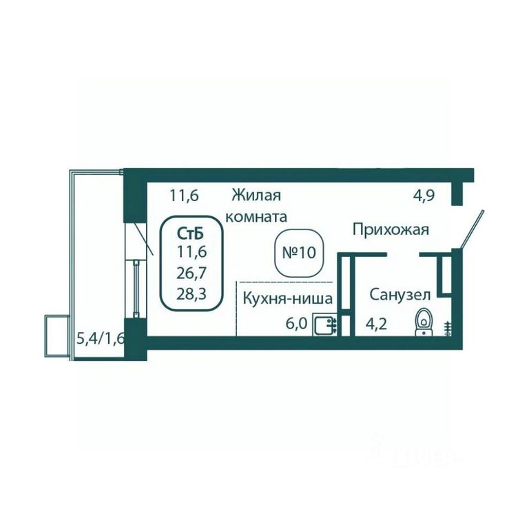 Apartment Sale, 28.3 sq. m. at Andreevka LIFE, Georgievskoe Highway, Moscow Region, Russia #1