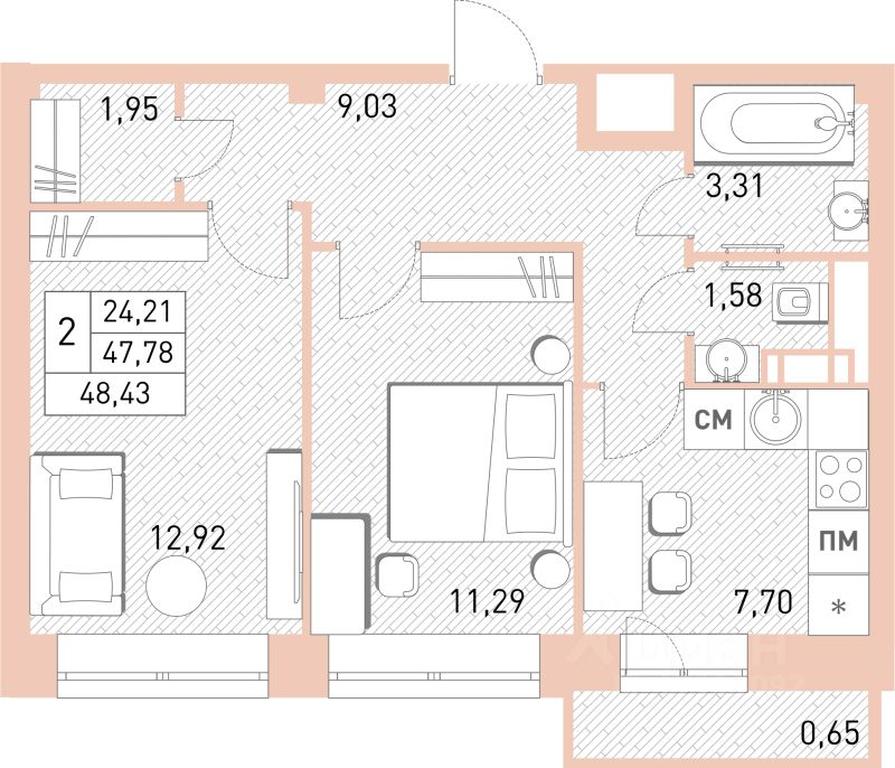 1-BD Apartment Sale, 48 sq. m. at Stolichny, ulitsa Kalinina, Savvino Microdistrict, Balashikha, Moscow Region, Russia #1 1-BD Apartment Sale, 48 sq. m. at Stolichny, ulitsa Kalinina, Savvino Microdistrict, Balashikha, Moscow Region, Russia #1