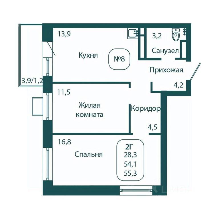 1-BD Apartment Sale, 55.3 sq. m. at Andreevka LIFE, Georgievskoe Highway, Moscow Region, Russia #1 1-BD Apartment Sale, 55.3 sq. m. at Andreevka LIFE, Georgievskoe Highway, Moscow Region, Russia #1