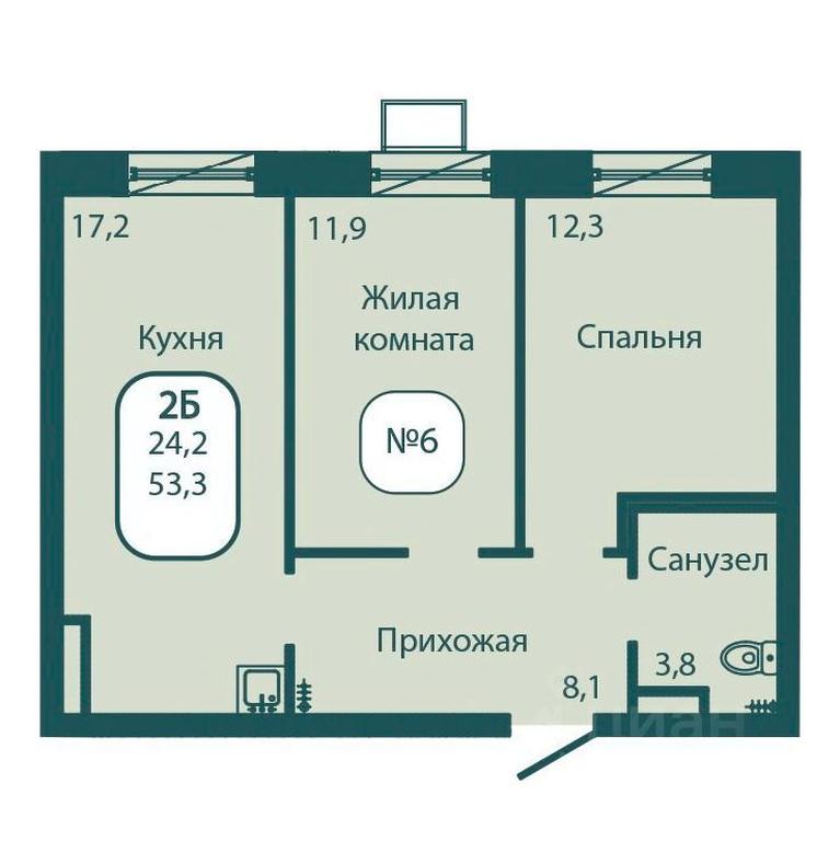 1-BD Apartment Sale, 53.3 sq. m. at Andreevka LIFE, Georgievskoe Highway, Moscow Region, Russia #1
