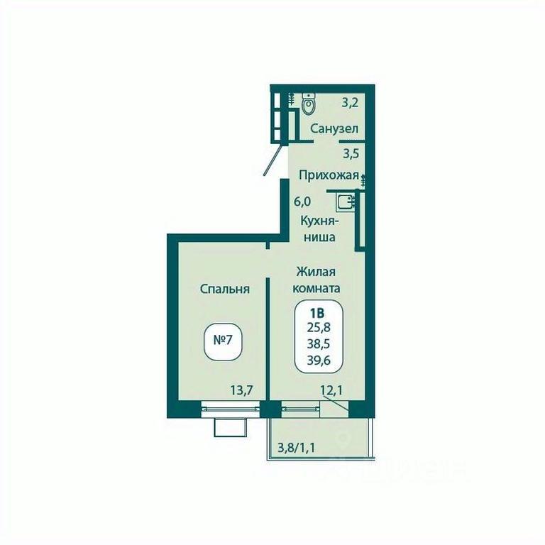 Apartment Sale, 39.6 sq. m. at Andreevka LIFE, Georgievskoe Highway, Moscow Region, Russia #1 Apartment Sale, 39.6 sq. m. at Andreevka LIFE, Georgievskoe Highway, Moscow Region, Russia #1