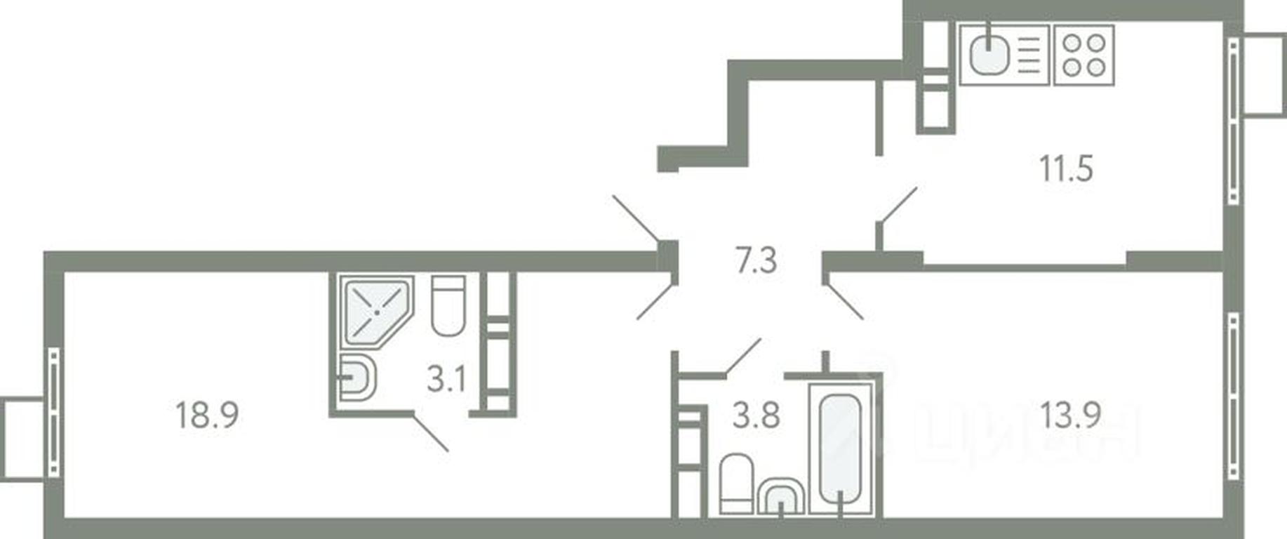 1-BD Apartment Sale, 57.2 sq. m. at Novo-Molokovo, Novo-Molokovskiy bulvar, selo Molokovo, Leninskiy City District, Moscow Region, Russia #1 1-BD Apartment Sale, 57.2 sq. m. at Novo-Molokovo, Novo-Molokovskiy bulvar, selo Molokovo, Leninskiy City District, Moscow Region, Russia #1