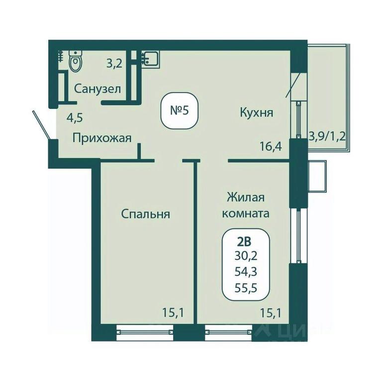 1-BD Apartment Sale, 55.5 sq. m. at Andreevka LIFE, Georgievskoe Highway, Moscow Region, Russia #1 1-BD Apartment Sale, 55.5 sq. m. at Andreevka LIFE, Georgievskoe Highway, Moscow Region, Russia #1