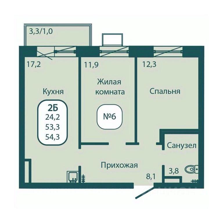 Продажа 1-комн. квартиры, 54,3 м² в ЖК «Андреевка LIFE», Георгиевское шоссе, Московская область, Россия #1