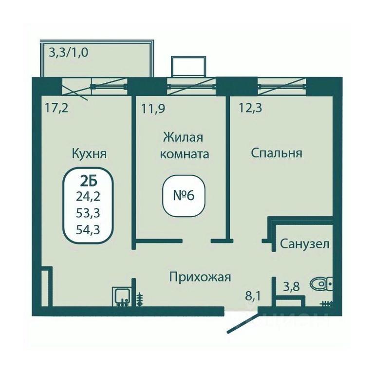 1-BD Apartment Sale, 54.3 sq. m. at Andreevka LIFE, Georgievskoe Highway, Moscow Region, Russia #1 1-BD Apartment Sale, 54.3 sq. m. at Andreevka LIFE, Georgievskoe Highway, Moscow Region, Russia #1