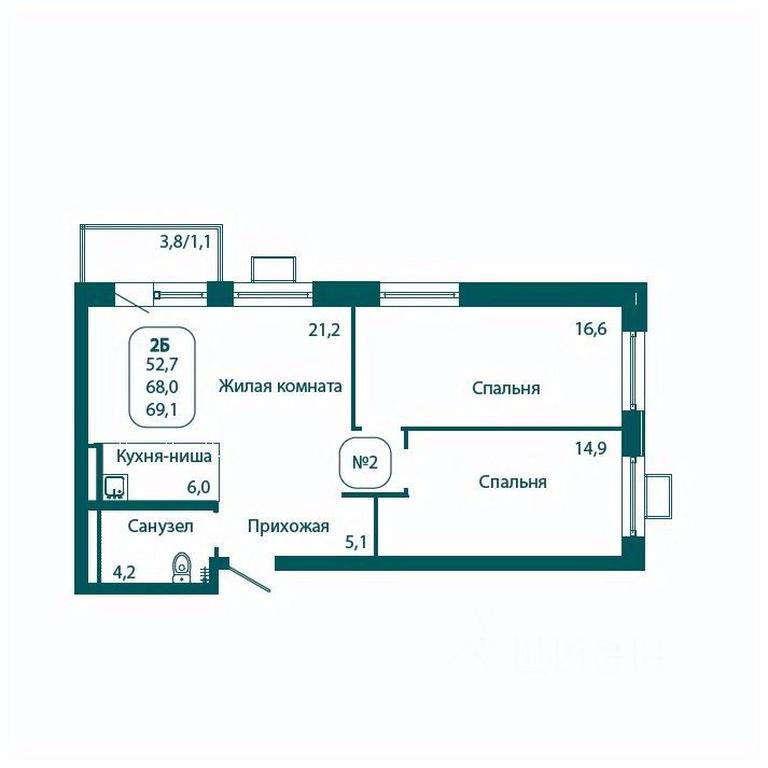 1-BD Apartment Sale, 69.1平方米 at Andreevka LIFE, Georgievskoe Highway, Moscow Region, Russia #1 1-BD Apartment Sale, 69.1平方米 at Andreevka LIFE, Georgievskoe Highway, Moscow Region, Russia #1