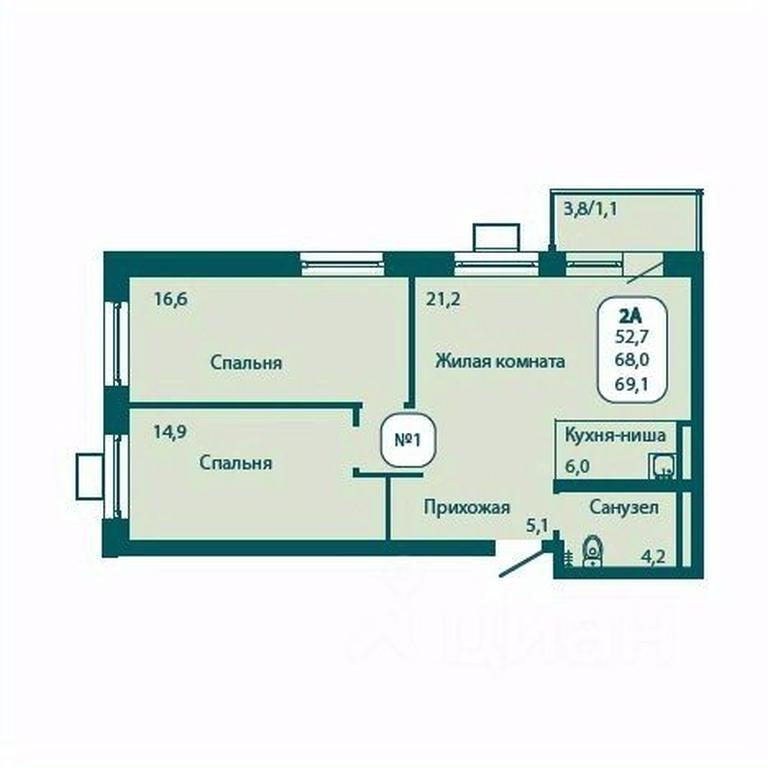 1-BD Apartment Sale, 69.1 sq. m. at Andreevka LIFE, Georgievskoe Highway, Moscow Region, Russia #1 1-BD Apartment Sale, 69.1 sq. m. at Andreevka LIFE, Georgievskoe Highway, Moscow Region, Russia #1