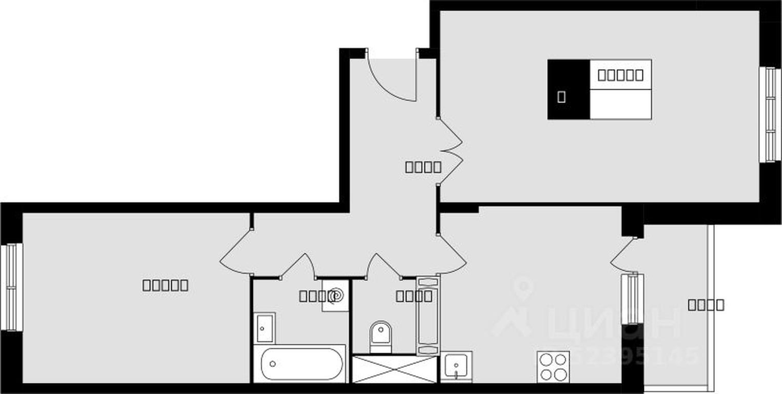 1-BD Apartment Sale, 61.2平方米 at Shkolny, Shkolnaya Street, mikrorayon Klimovsk, Podolsk, Moscow Region, Russia #1