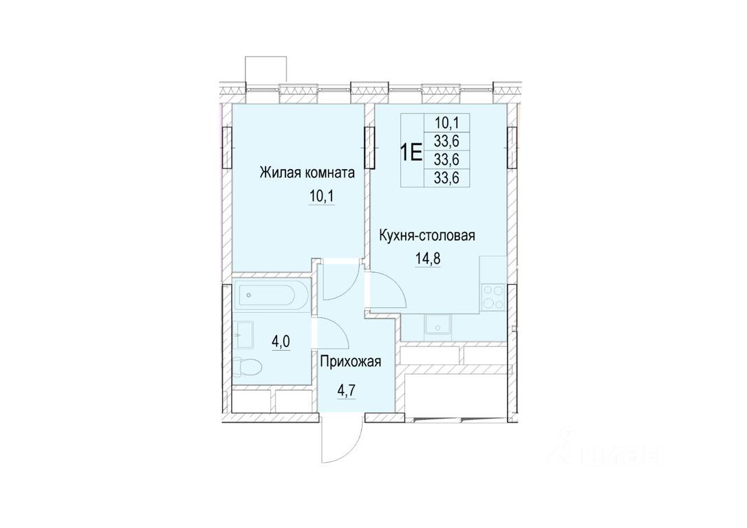 Apartment Sale, 33.6 sq. m. at Otradny, Pervomayskaya ulitsa, Mytischi, Moscow Region, Russia #1 Apartment Sale, 33.6 sq. m. at Otradny, Pervomayskaya ulitsa, Mytischi, Moscow Region, Russia #1