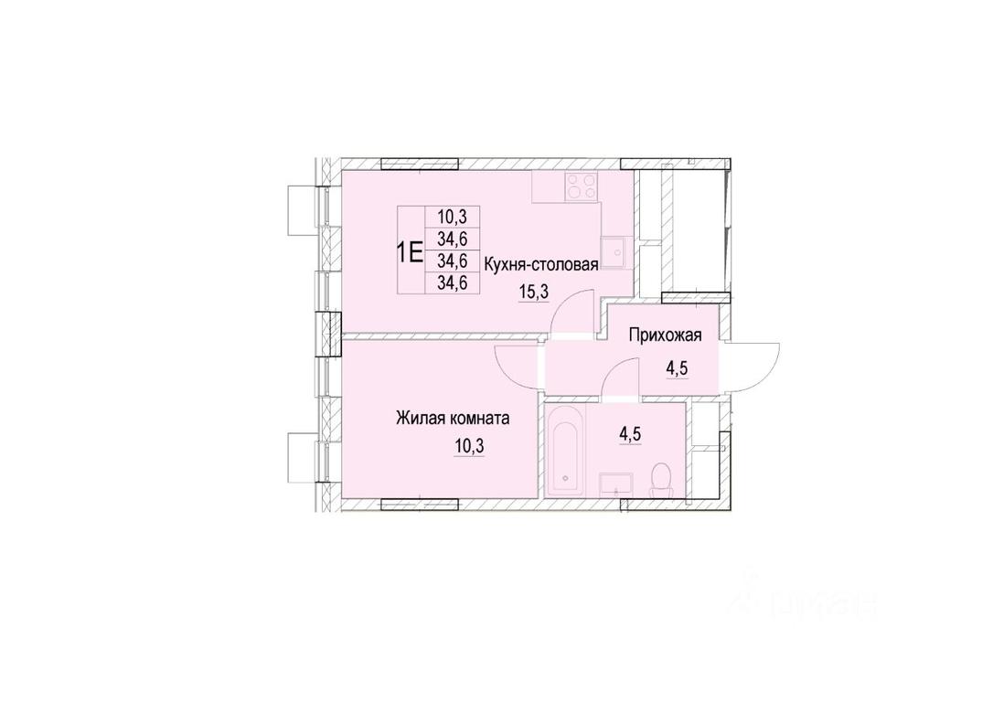 Apartment Sale, 34.6 sq. m. at Otradny, Pervomayskaya ulitsa, Mytischi, Moscow Region, Russia #1 Apartment Sale, 34.6 sq. m. at Otradny, Pervomayskaya ulitsa, Mytischi, Moscow Region, Russia #1