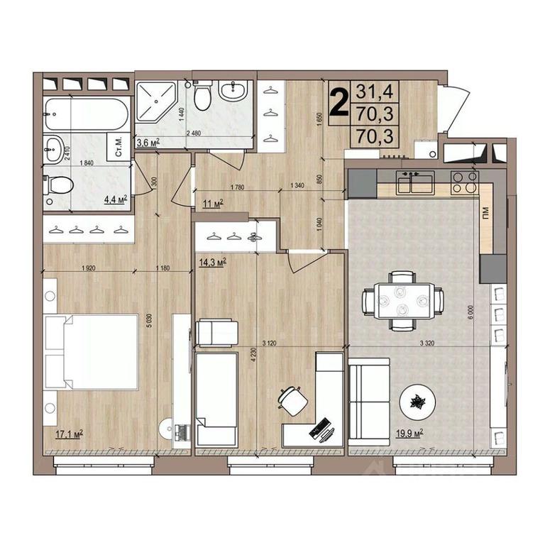 1-BD Apartment Sale, 70.3 sq. m. at Grand Komfort, Gudkova Street, Zhukovsky, Moscow Region, Russia #1 1-BD Apartment Sale, 70.3 sq. m. at Grand Komfort, Gudkova Street, Zhukovsky, Moscow Region, Russia #1