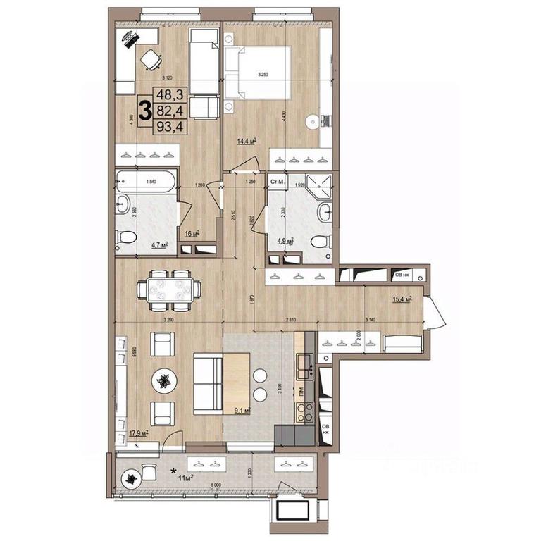 2-BD Apartment Sale, 93.4平方米 at Grand Komfort, Gudkova Street, Zhukovsky, Moscow Region, Russia #1 2-BD Apartment Sale, 93.4平方米 at Grand Komfort, Gudkova Street, Zhukovsky, Moscow Region, Russia #1