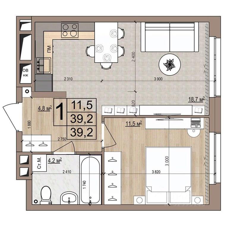 Apartment Sale, 39.2 sq. m. at Grand Komfort, Gudkova Street, Zhukovsky, Moscow Region, Russia #1 Apartment Sale, 39.2 sq. m. at Grand Komfort, Gudkova Street, Zhukovsky, Moscow Region, Russia #1
