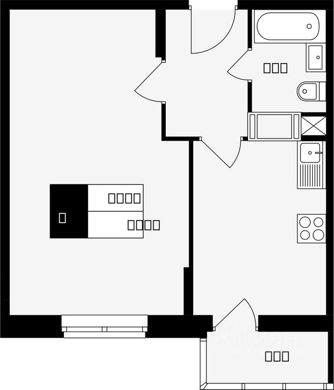 Apartment Sale, 41.2 sq. m. at Sadovaya 14, Sadovaya Street, 14, Krasnaya Gorka Microdistrict, Podolsk, Moscow Region, Russia #1