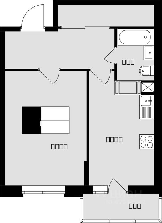 Apartment Sale, 42.8 sq. m. at Sadovaya 14, Sadovaya Street, 14, Krasnaya Gorka Microdistrict, Podolsk, Moscow Region, Russia #1