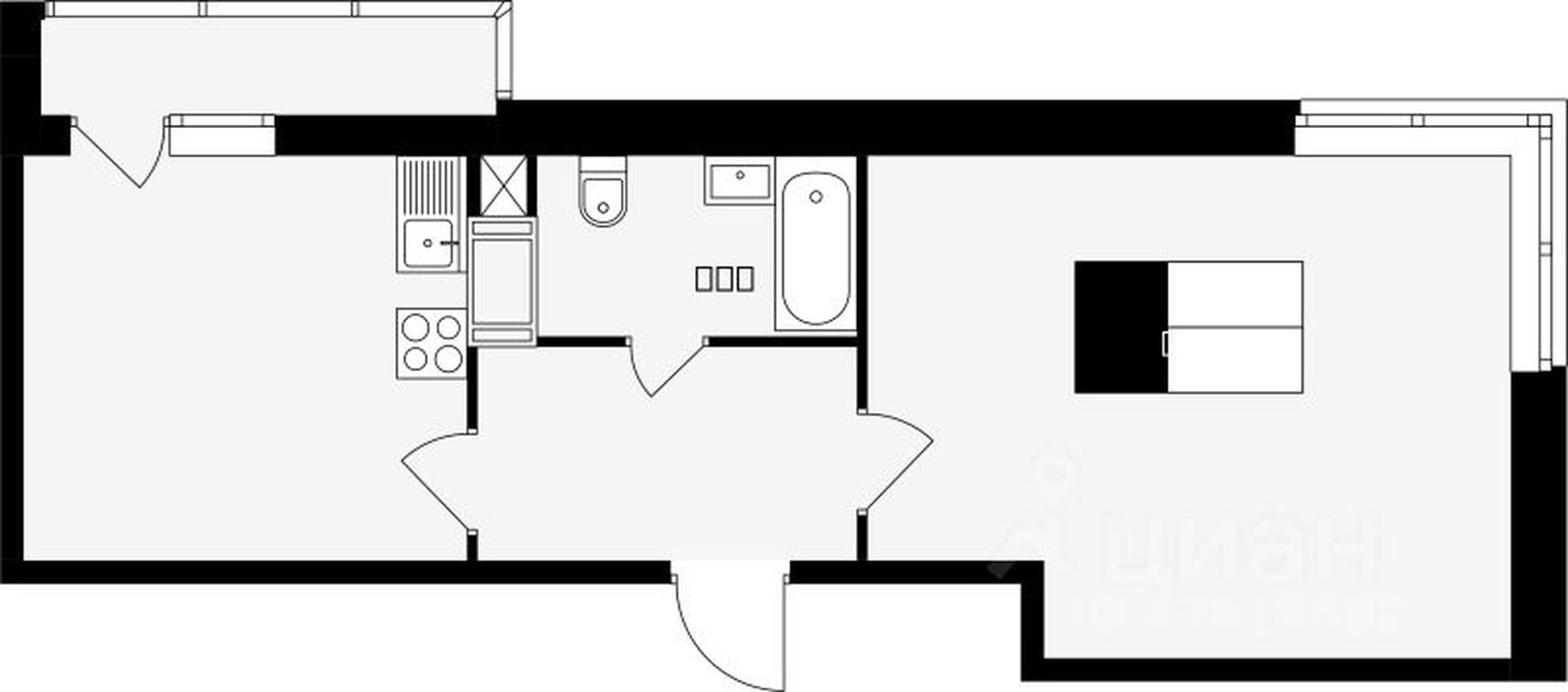 Apartment Sale, 47.5 sq. m. at Sadovaya 14, Sadovaya Street, 14, Krasnaya Gorka Microdistrict, Podolsk, Moscow Region, Russia #1