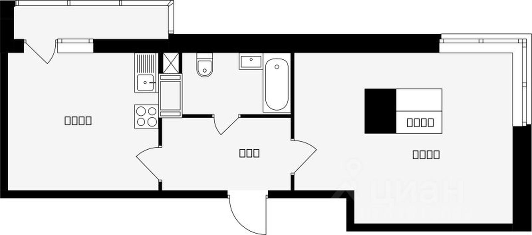 Apartment Sale, 47.7平方米 at Sadovaya 14, Sadovaya Street, 14, Krasnaya Gorka Microdistrict, Podolsk, Moscow Region, Russia #1