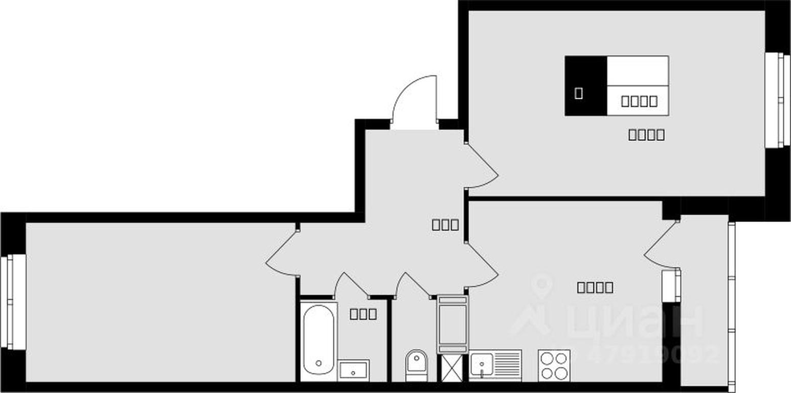 1-BD Apartment Sale, 59.8 sq. m. at Sadovaya 14, Sadovaya Street, 14, Krasnaya Gorka Microdistrict, Podolsk, Moscow Region, Russia #1