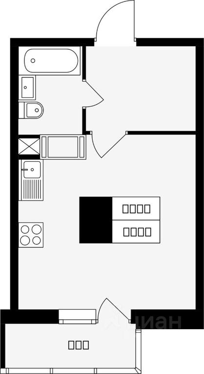 Apartment Sale, 27.1 sq. m. at Sadovaya 14, Sadovaya Street, 14, Krasnaya Gorka Microdistrict, Podolsk, Moscow Region, Russia #1