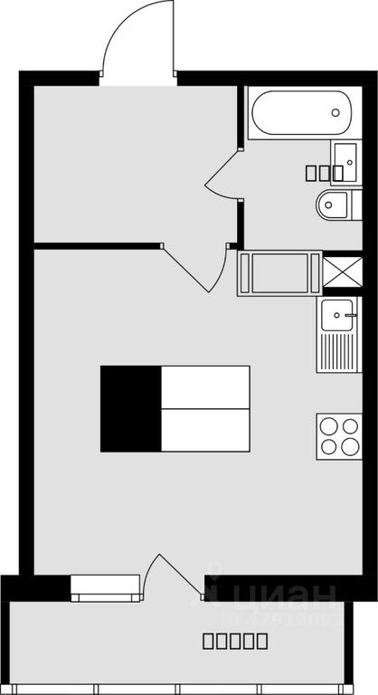 Apartment Sale, 27.5 sq. m. at Sadovaya 14, Sadovaya Street, 14, Krasnaya Gorka Microdistrict, Podolsk, Moscow Region, Russia #1