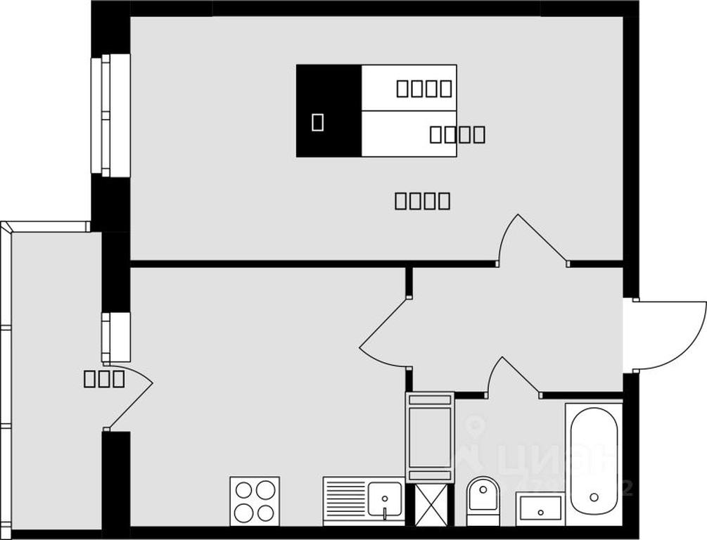 Apartment Sale, 36.6平方米 at Sadovaya 14, Sadovaya Street, 14, Krasnaya Gorka Microdistrict, Podolsk, Moscow Region, Russia #1