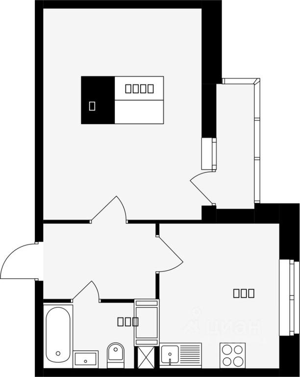 Apartment Sale, 37.8 sq. m. at Sadovaya 14, Sadovaya Street, 14, Krasnaya Gorka Microdistrict, Podolsk, Moscow Region, Russia #1