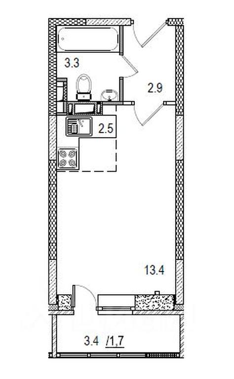 Apartment Sale, 26平方米 at Istomkino, Yubileynaya ulitsa, Noginsk, Bogorodskiy Urban District, Moscow Region, Russia #1 Apartment Sale, 26平方米 at Istomkino, Yubileynaya ulitsa, Noginsk, Bogorodskiy Urban District, Moscow Region, Russia #1