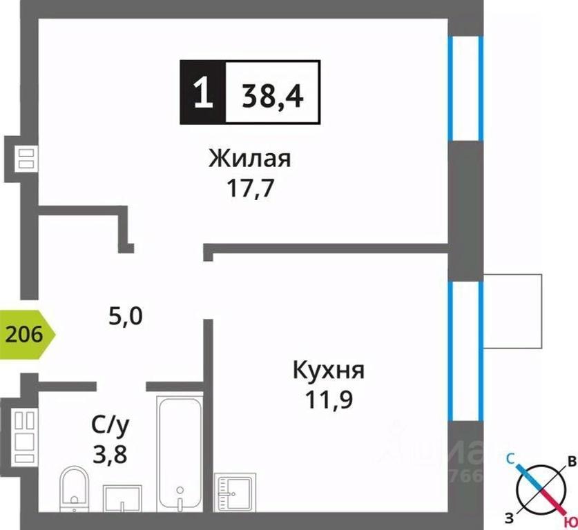 Apartment Sale, 38.4 sq. m. at Smart Kvartal Lesnaya Otrada, ulitsa Detstva, derevnya Aristovo, Krasnogorsk Urban District, Moscow Region, Russia #1 Apartment Sale, 38.4 sq. m. at Smart Kvartal Lesnaya Otrada, ulitsa Detstva, derevnya Aristovo, Krasnogorsk Urban District, Moscow Region, Russia #1