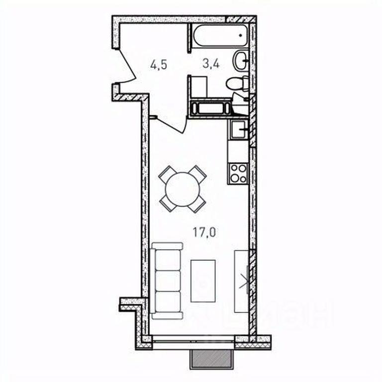Apartment Sale, 24.9平方米 at Kvartal Svetly, ulitsa Tvardovskogo, Balashikha, Moscow Region, Russia #1 Apartment Sale, 24.9平方米 at Kvartal Svetly, ulitsa Tvardovskogo, Balashikha, Moscow Region, Russia #1