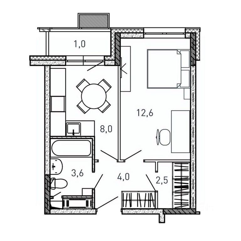 Apartment Sale, 31.7 sq. m. at Kvartal Svetly, ulitsa Tvardovskogo, Balashikha, Moscow Region, Russia #1 Apartment Sale, 31.7 sq. m. at Kvartal Svetly, ulitsa Tvardovskogo, Balashikha, Moscow Region, Russia #1