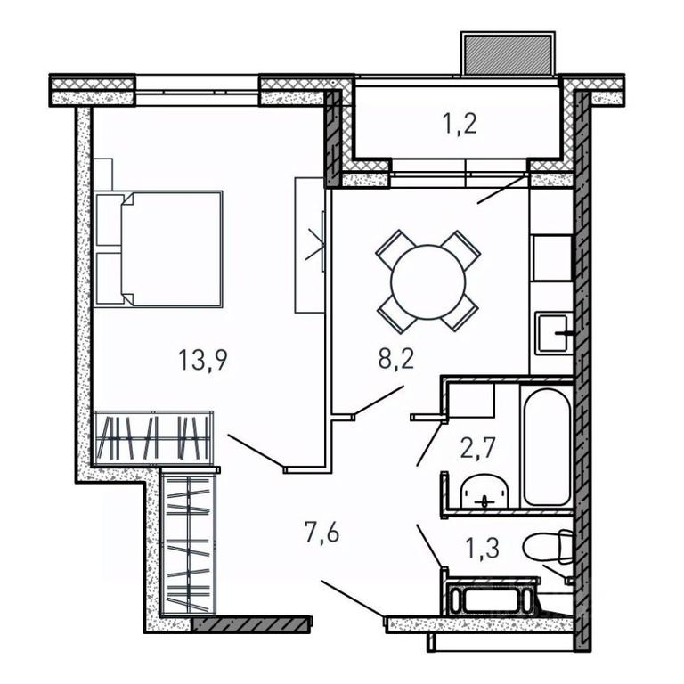 Apartment Sale, 34.9 sq. m. at Kvartal Svetly, ulitsa Tvardovskogo, Balashikha, Moscow Region, Russia #1